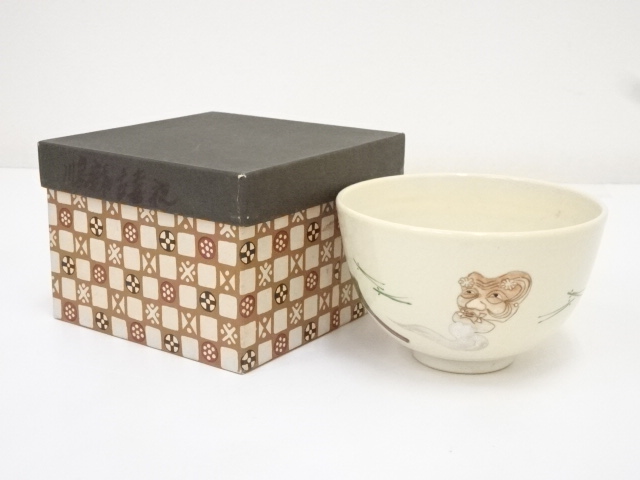 JAPANESE TEA CEREMONY / CHAWAN(TEA BOWL) / KYO WARE / NOH MASK